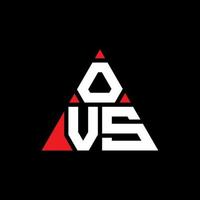 ovs driehoek brief logo ontwerp met driehoekige vorm. ovs driehoek logo ontwerp monogram. ovs driehoek vector logo sjabloon met rode kleur. ovs driehoekig logo eenvoudig, elegant en luxueus logo.