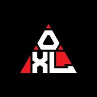 oxl driehoek brief logo ontwerp met driehoekige vorm. oxl driehoek logo ontwerp monogram. oxl driehoek vector logo sjabloon met rode kleur. oxl driehoekig logo eenvoudig, elegant en luxueus logo.