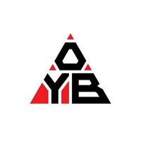 oyb driehoek brief logo ontwerp met driehoekige vorm. oyb driehoek logo ontwerp monogram. oyb driehoek vector logo sjabloon met rode kleur. oyb driehoekig logo eenvoudig, elegant en luxueus logo.