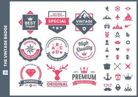 premium retro badges collectie vector