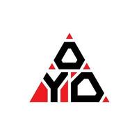 oyo driehoek brief logo ontwerp met driehoekige vorm. oyo driehoek logo ontwerp monogram. oyo driehoek vector logo sjabloon met rode kleur. oyo driehoekig logo eenvoudig, elegant en luxueus logo.