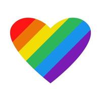 vector lgbt trots hart. hart in regenboogkleur. trots maand. lgbtq plus.