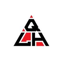 qlh driehoek brief logo ontwerp met driehoekige vorm. qlh driehoek logo ontwerp monogram. qlh driehoek vector logo sjabloon met rode kleur. qlh driehoekig logo eenvoudig, elegant en luxueus logo.