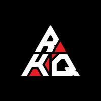 rkq driehoek brief logo ontwerp met driehoekige vorm. rkq driehoek logo ontwerp monogram. rkq driehoek vector logo sjabloon met rode kleur. rkq driehoekig logo eenvoudig, elegant en luxueus logo.