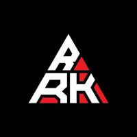 rrk driehoek brief logo ontwerp met driehoekige vorm. rrk driehoek logo ontwerp monogram. rrk driehoek vector logo sjabloon met rode kleur. rrk driehoekig logo eenvoudig, elegant en luxueus logo.