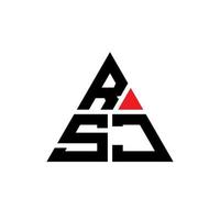 rsj driehoek brief logo ontwerp met driehoekige vorm. rsj driehoek logo ontwerp monogram. rsj driehoek vector logo sjabloon met rode kleur. rsj driehoekig logo eenvoudig, elegant en luxueus logo.