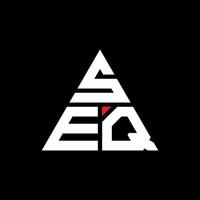 seq driehoek brief logo ontwerp met driehoekige vorm. seq driehoek logo ontwerp monogram. seq driehoek vector logo sjabloon met rode kleur. seq driehoekig logo eenvoudig, elegant en luxueus logo.