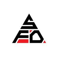 sfo driehoek brief logo ontwerp met driehoekige vorm. sfo driehoek logo ontwerp monogram. sfo driehoek vector logo sjabloon met rode kleur. sfo driehoekig logo eenvoudig, elegant en luxueus logo.