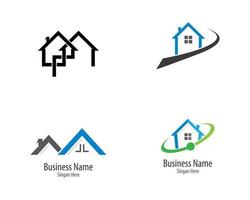 huis landgoed logo set vector