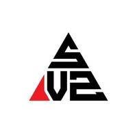 SVZ driehoek brief logo ontwerp met driehoekige vorm. svz driehoek logo ontwerp monogram. SVZ driehoek vector logo sjabloon met rode kleur. svz driehoekig logo eenvoudig, elegant en luxueus logo.