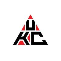 ukc driehoek brief logo ontwerp met driehoekige vorm. ukc driehoek logo ontwerp monogram. ukc driehoek vector logo sjabloon met rode kleur. ukc driehoekig logo eenvoudig, elegant en luxueus logo.