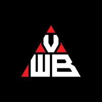 vwb driehoek brief logo ontwerp met driehoekige vorm. vwb driehoek logo ontwerp monogram. vwb driehoek vector logo sjabloon met rode kleur. vwb driehoekig logo eenvoudig, elegant en luxueus logo.