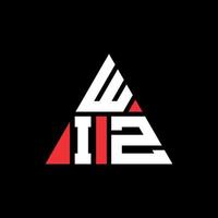wiz driehoek brief logo ontwerp met driehoekige vorm. wiz driehoek logo ontwerp monogram. wiz driehoek vector logo sjabloon met rode kleur. wiz driehoekig logo eenvoudig, elegant en luxueus logo.