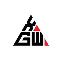 xgw driehoek brief logo ontwerp met driehoekige vorm. xgw driehoek logo ontwerp monogram. xgw driehoek vector logo sjabloon met rode kleur. xgw driehoekig logo eenvoudig, elegant en luxueus logo.