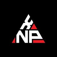 xnp driehoek brief logo ontwerp met driehoekige vorm. xnp driehoek logo ontwerp monogram. xnp driehoek vector logo sjabloon met rode kleur. xnp driehoekig logo eenvoudig, elegant en luxueus logo.