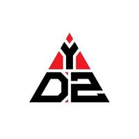 ydz driehoek brief logo ontwerp met driehoekige vorm. ydz driehoek logo ontwerp monogram. ydz driehoek vector logo sjabloon met rode kleur. ydz driehoekig logo eenvoudig, elegant en luxueus logo.