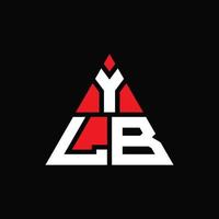 ylb driehoek brief logo ontwerp met driehoekige vorm. ylb driehoek logo ontwerp monogram. ylb driehoek vector logo sjabloon met rode kleur. ylb driehoekig logo eenvoudig, elegant en luxueus logo.