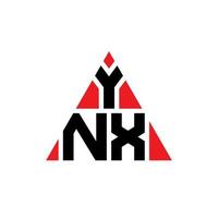 ynx driehoek brief logo ontwerp met driehoekige vorm. ynx driehoek logo ontwerp monogram. ynx driehoek vector logo sjabloon met rode kleur. ynx driehoekig logo eenvoudig, elegant en luxueus logo.