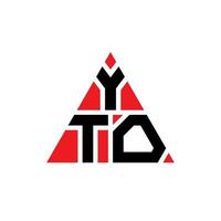 yto driehoek letter logo ontwerp met driehoekige vorm. yto driehoek logo ontwerp monogram. yto driehoek vector logo sjabloon met rode kleur. yto driehoekig logo eenvoudig, elegant en luxueus logo.