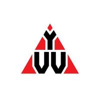 yvv driehoek brief logo ontwerp met driehoekige vorm. yvv driehoek logo ontwerp monogram. yvv driehoek vector logo sjabloon met rode kleur. yvv driehoekig logo eenvoudig, elegant en luxueus logo.