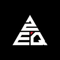 zeq driehoek brief logo ontwerp met driehoekige vorm. zeq driehoek logo ontwerp monogram. zeq driehoek vector logo sjabloon met rode kleur. zeq driehoekig logo eenvoudig, elegant en luxueus logo.