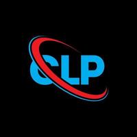 clp-logo. clp brief. clp brief logo ontwerp. initialen clp-logo gekoppeld aan cirkel en monogram-logo in hoofdletters. clp typografie voor technologie, zaken en onroerend goed merk. vector