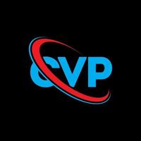 cvp-logo. cv brief. cvp brief logo ontwerp. initialen cvp-logo gekoppeld aan cirkel en monogram-logo in hoofdletters. cvp-typografie voor technologie, zaken en onroerend goed merk. vector