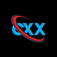 cxx-logo. cxx brief. cxx brief logo ontwerp. initialen cxx logo gekoppeld aan cirkel en hoofdletter monogram logo. cxx typografie voor technologie, zaken en onroerend goed merk. vector