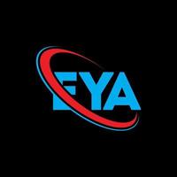 eya-logo. eja brief. eya brief logo ontwerp. initialen eya logo gekoppeld aan cirkel en hoofdletter monogram logo. eya typografie voor technologie, zaken en onroerend goed merk. vector