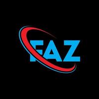 faz-logo. faz brief. faz brief logo ontwerp. initialen faz logo gekoppeld aan cirkel en hoofdletter monogram logo. faz typografie voor technologie, zaken en onroerend goed merk. vector