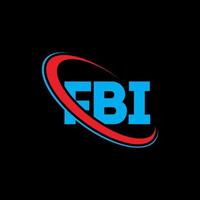 fbi-logo. fbi-brief. fbi brief logo ontwerp. initialen fbi-logo gekoppeld aan cirkel en monogram-logo in hoofdletters. fbi typografie voor technologie, zaken en onroerend goed merk. vector