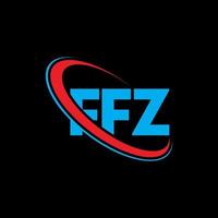 ffz-logo. ff brief. ffz brief logo ontwerp. initialen ffz logo gekoppeld aan cirkel en hoofdletter monogram logo. ffz typografie voor technologie, zaken en onroerend goed merk. vector