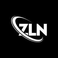 zln-logo. zln brief. zln brief logo ontwerp. initialen zln logo gekoppeld aan cirkel en monogram logo in hoofdletters. zln typografie voor technologie, zaken en onroerend goed merk. vector