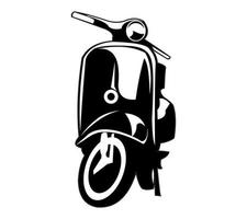motorfiets logo - vectorillustratie, embleem ontwerp op witte achtergrond vector
