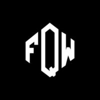 fqw letter logo-ontwerp met veelhoekvorm. fqw veelhoek en kubusvorm logo-ontwerp. fqw zeshoek vector logo sjabloon witte en zwarte kleuren. fqw monogram, bedrijfs- en onroerend goed logo.