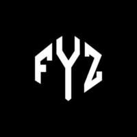 fyz letter logo-ontwerp met veelhoekvorm. fyz veelhoek en kubusvorm logo-ontwerp. fyz zeshoek vector logo sjabloon witte en zwarte kleuren. fyz-monogram, bedrijfs- en onroerendgoedlogo.