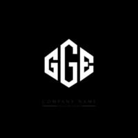 gge letter logo-ontwerp met veelhoekvorm. gge veelhoek en kubusvorm logo-ontwerp. gge zeshoek vector logo sjabloon witte en zwarte kleuren. gge-monogram, bedrijfs- en onroerendgoedlogo.