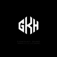gkh letter logo-ontwerp met veelhoekvorm. gkh veelhoek en kubusvorm logo-ontwerp. gkh zeshoek vector logo sjabloon witte en zwarte kleuren. gkh-monogram, bedrijfs- en onroerendgoedlogo.