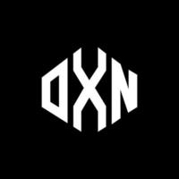 oxn letter logo-ontwerp met veelhoekvorm. oxn veelhoek en kubusvorm logo-ontwerp. oxn zeshoek vector logo sjabloon witte en zwarte kleuren. oxn monogram, business en onroerend goed logo.