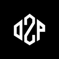 ozp-letterlogo-ontwerp met veelhoekvorm. ozp veelhoek en kubusvorm logo-ontwerp. ozp zeshoek vector logo sjabloon witte en zwarte kleuren. ozp-monogram, bedrijfs- en onroerendgoedlogo.