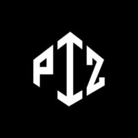 piz letter logo-ontwerp met veelhoekvorm. piz veelhoek en kubusvorm logo-ontwerp. piz zeshoek vector logo sjabloon witte en zwarte kleuren. piz monogram, business en onroerend goed logo.