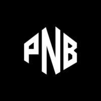 pnb letter logo-ontwerp met veelhoekvorm. pnb veelhoek en kubusvorm logo-ontwerp. pnb zeshoek vector logo sjabloon witte en zwarte kleuren. pnb-monogram, bedrijfs- en onroerendgoedlogo.