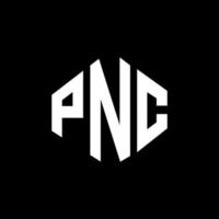 pnc letter logo-ontwerp met veelhoekvorm. pnc veelhoek en kubusvorm logo-ontwerp. pnc zeshoek vector logo sjabloon witte en zwarte kleuren. pnc-monogram, bedrijfs- en onroerendgoedlogo.