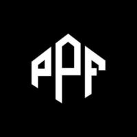 ppf letter logo-ontwerp met veelhoekvorm. ppf veelhoek en kubusvorm logo-ontwerp. ppf zeshoek vector logo sjabloon witte en zwarte kleuren. ppf-monogram, bedrijfs- en onroerendgoedlogo.
