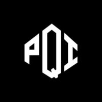 pqi letter logo-ontwerp met veelhoekvorm. pqi veelhoek en kubusvorm logo-ontwerp. pqi zeshoek vector logo sjabloon witte en zwarte kleuren. pqi-monogram, bedrijfs- en onroerendgoedlogo.