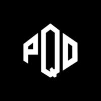 pqo letter logo-ontwerp met veelhoekvorm. pqo veelhoek en kubusvorm logo-ontwerp. pqo zeshoek vector logo sjabloon witte en zwarte kleuren. pqo-monogram, bedrijfs- en onroerendgoedlogo.