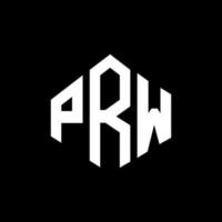 prw letter logo-ontwerp met veelhoekvorm. prw veelhoek en kubusvorm logo-ontwerp. prw zeshoek vector logo sjabloon witte en zwarte kleuren. prw monogram, business en onroerend goed logo.