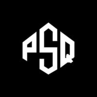 psq letter logo-ontwerp met veelhoekvorm. psq veelhoek en kubusvorm logo-ontwerp. psq zeshoek vector logo sjabloon witte en zwarte kleuren. psq-monogram, bedrijfs- en onroerendgoedlogo.