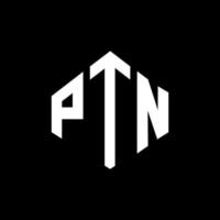 ptn letter logo-ontwerp met veelhoekvorm. ptn veelhoek en kubusvorm logo-ontwerp. ptn zeshoek vector logo sjabloon witte en zwarte kleuren. ptn-monogram, bedrijfs- en onroerendgoedlogo.