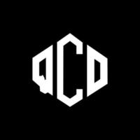 qco letter logo-ontwerp met veelhoekvorm. qco veelhoek en kubusvorm logo-ontwerp. qco zeshoek vector logo sjabloon witte en zwarte kleuren. qco-monogram, bedrijfs- en onroerendgoedlogo.